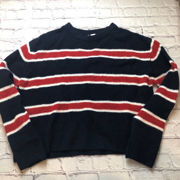 Divided striped soft fuzzy knit sweater size Small - Picture 2 of 8